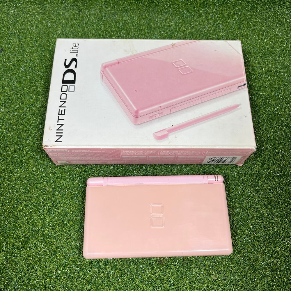 Nintendo DSLite Pink Handheld Console USG-001 Tested Dead Pixels Top Screen